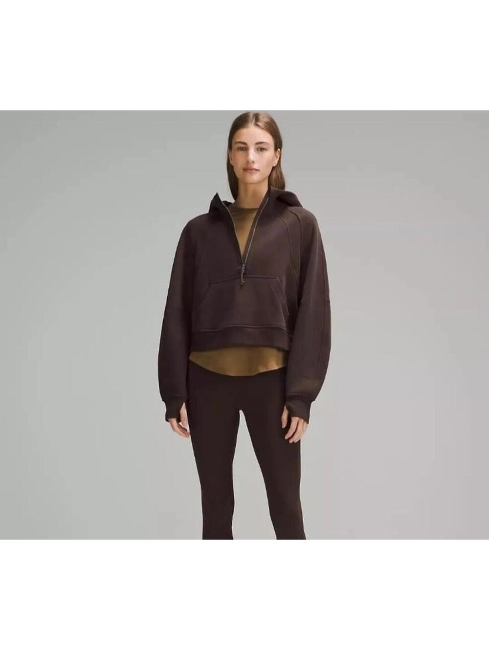 Lululemon Espresso Scuba Oversized Half Zip (XS/S)